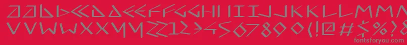 Virtualuncialquill Font – Gray Fonts on Red Background