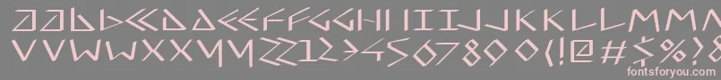 Virtualuncialquill Font – Pink Fonts on Gray Background