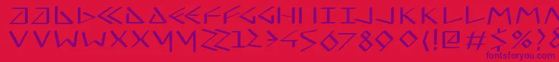 Virtualuncialquill Font – Purple Fonts on Red Background