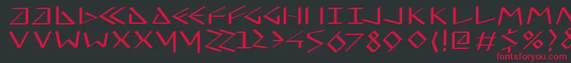 Virtualuncialquill Font – Red Fonts on Black Background