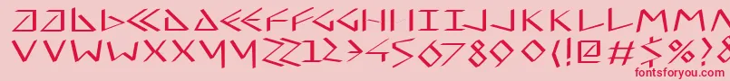 Virtualuncialquill Font – Red Fonts on Pink Background