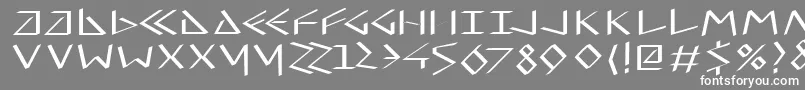 Virtualuncialquill Font – White Fonts on Gray Background