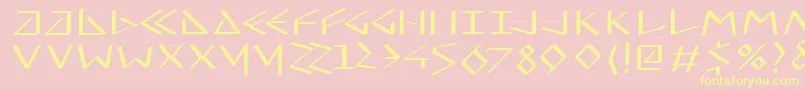 Virtualuncialquill Font – Yellow Fonts on Pink Background