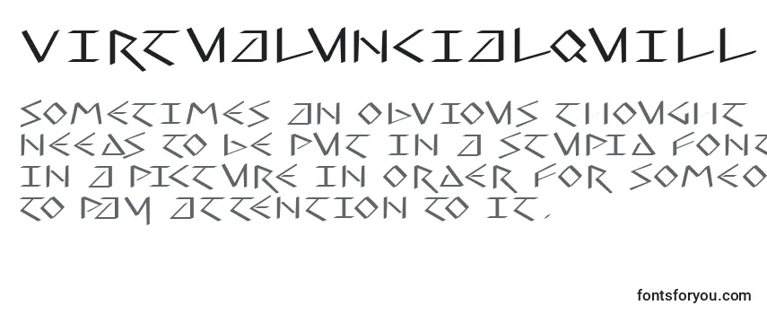 Обзор шрифта Virtualuncialquill