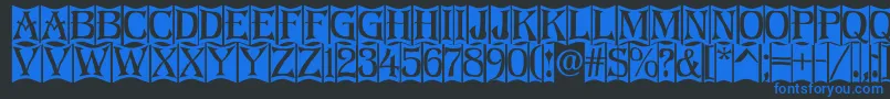Algeriu0 Font – Blue Fonts on Black Background