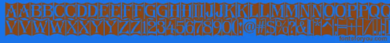 Algeriu0 Font – Brown Fonts on Blue Background