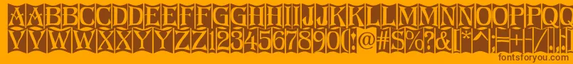 Algeriu0 Font – Brown Fonts on Orange Background