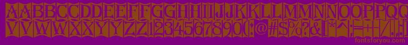 Algeriu0-Schriftart – Braune Schriften auf violettem Hintergrund