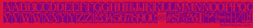 Algeriu0 Font – Purple Fonts on Red Background