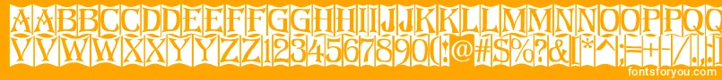 Algeriu0 Font – White Fonts on Orange Background