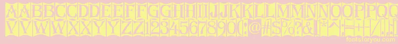 Algeriu0 Font – Yellow Fonts on Pink Background
