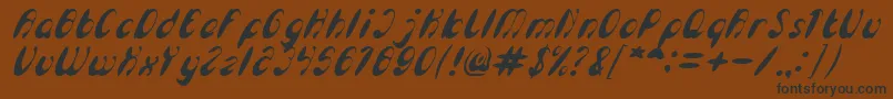 Weitere Informationen zur EnjoyTheTimeItalic-Schriftart EnjoyTheTimeItalic-Schriftart – Schwarze Schriften auf braunem Hintergrund