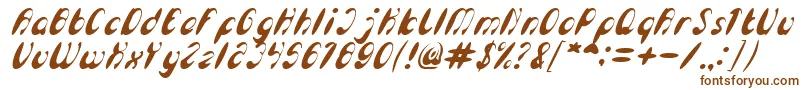 EnjoyTheTimeItalic Font – Brown Fonts on White Background