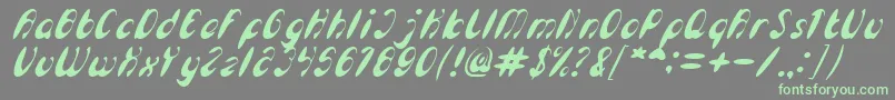 EnjoyTheTimeItalic-Schriftart – Grüne Schriften auf grauem Hintergrund