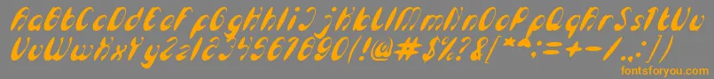 Police EnjoyTheTimeItalic – polices orange sur fond gris