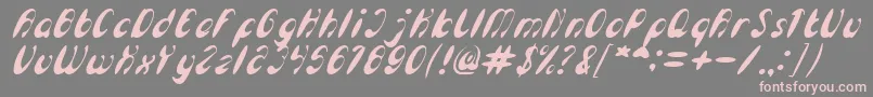 EnjoyTheTimeItalic Font – Pink Fonts on Gray Background