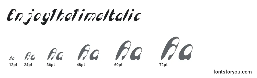 EnjoyTheTimeItalic Font Sizes