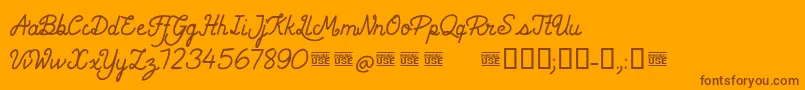 Police CfchevalierdelorimierRegul – polices brunes sur fond orange