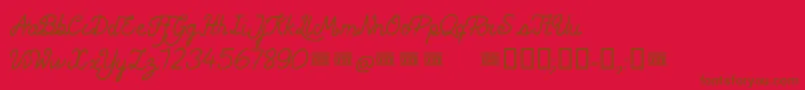 CfchevalierdelorimierRegul Font – Brown Fonts on Red Background