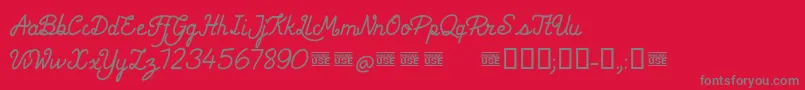 CfchevalierdelorimierRegul Font – Gray Fonts on Red Background