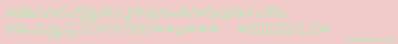 CfchevalierdelorimierRegul Font – Green Fonts on Pink Background