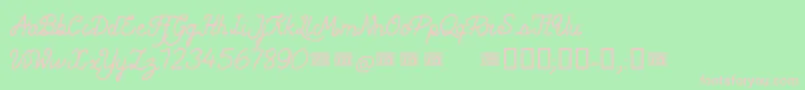 CfchevalierdelorimierRegul-fontti – vaaleanpunaiset fontit vihreällä taustalla