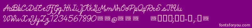 CfchevalierdelorimierRegul Font – Pink Fonts on Purple Background