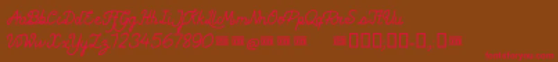 CfchevalierdelorimierRegul Font – Red Fonts on Brown Background