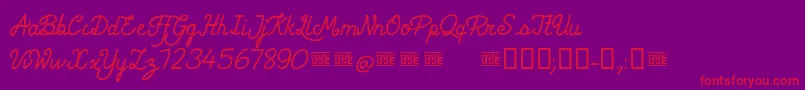 CfchevalierdelorimierRegul Font – Red Fonts on Purple Background