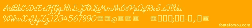 Fonte CfchevalierdelorimierRegul – fontes amarelas em um fundo laranja