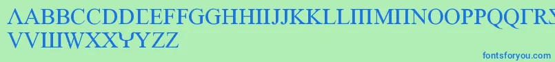 EmpiricRoman Font – Blue Fonts on Green Background