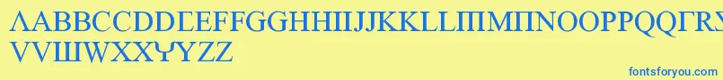 EmpiricRoman Font – Blue Fonts on Yellow Background