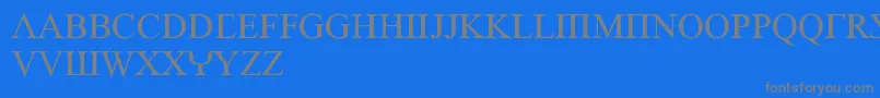 EmpiricRoman Font – Gray Fonts on Blue Background