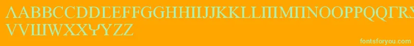EmpiricRoman Font – Green Fonts on Orange Background