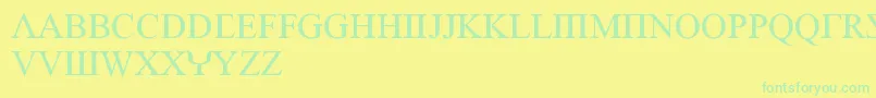 EmpiricRoman Font – Green Fonts on Yellow Background