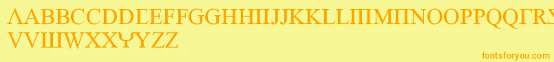 EmpiricRoman Font – Orange Fonts on Yellow Background