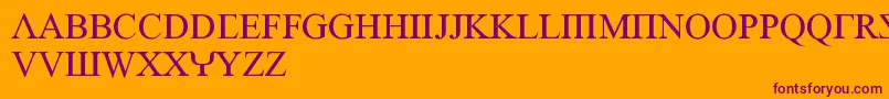 EmpiricRoman Font – Purple Fonts on Orange Background