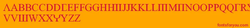 EmpiricRoman Font – Red Fonts on Orange Background
