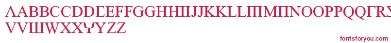 EmpiricRoman Font – Red Fonts on White Background