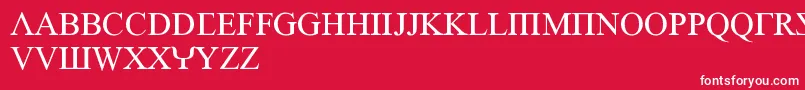 フォントEmpiricRoman – 赤い背景に白い文字