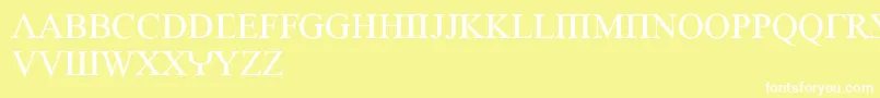 EmpiricRoman Font – White Fonts on Yellow Background