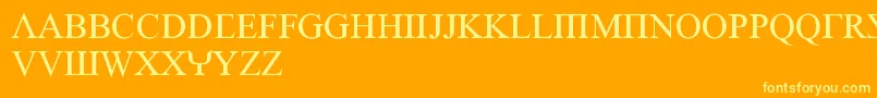 EmpiricRoman Font – Yellow Fonts on Orange Background