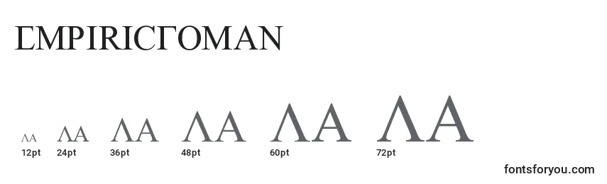 EmpiricRoman Font Sizes