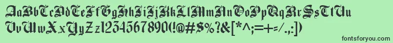 BeckettKanzlei Font – Black Fonts on Green Background