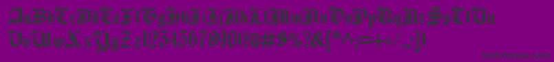 フォントBeckettKanzlei – 紫の背景に黒い文字