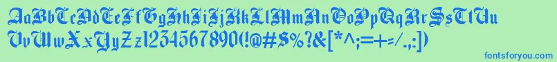 BeckettKanzlei Font – Blue Fonts on Green Background