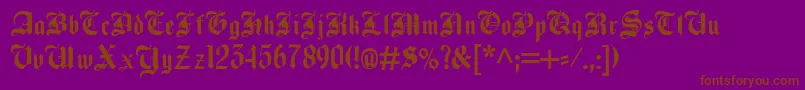 BeckettKanzlei Font – Brown Fonts on Purple Background