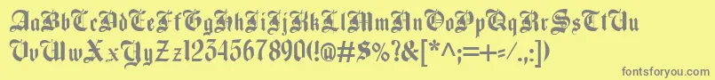 BeckettKanzlei Font – Gray Fonts on Yellow Background