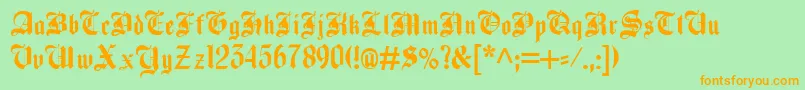 BeckettKanzlei Font – Orange Fonts on Green Background