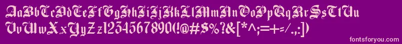 fuente BeckettKanzlei – Fuentes Rosadas Sobre Fondo Morado
